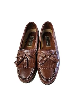 Johnston & Murphy Brown Leather Kiltie Tassel Loafers Shoes - Mens 13 Brazil